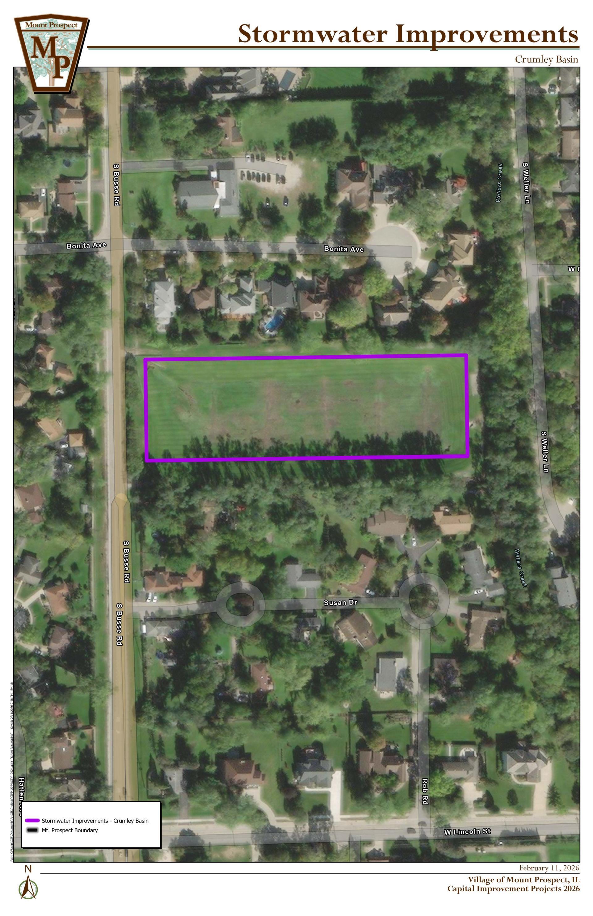 Crumley Detention Basin Map